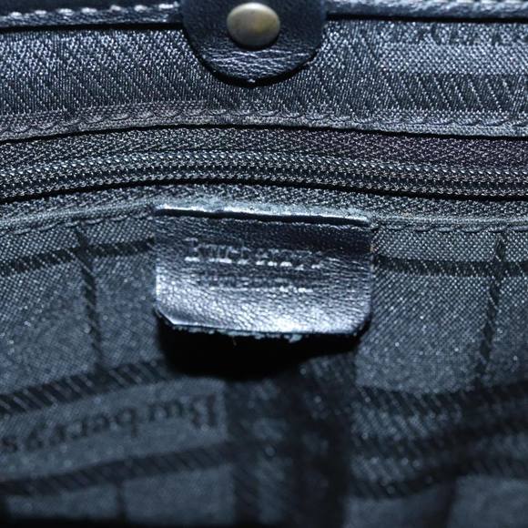 Burberrys Nova Check Shoulder Bag Canvas Beige Black gold Auth 87326 - Picture 16 of 16